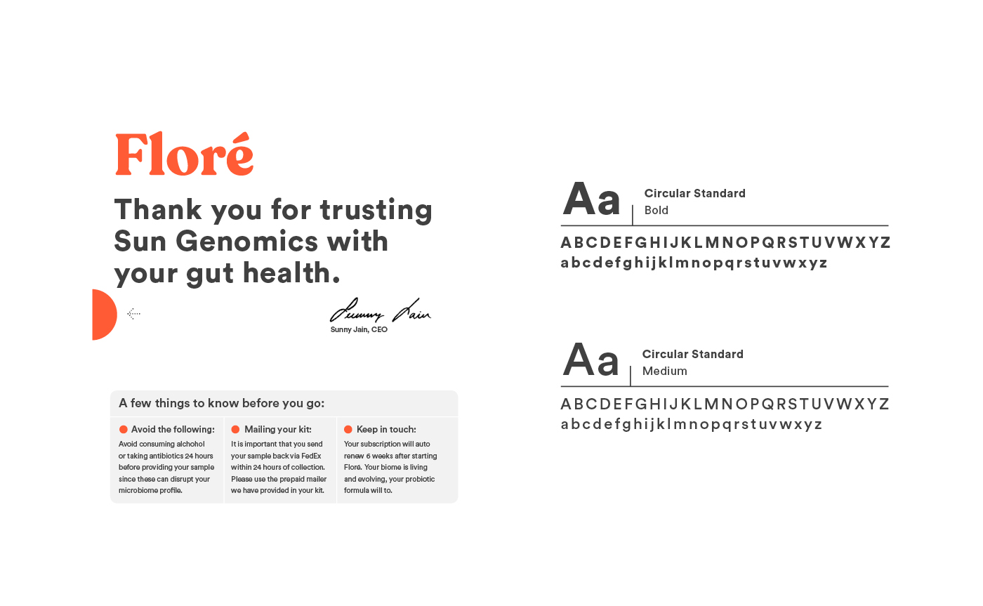 Floré typography