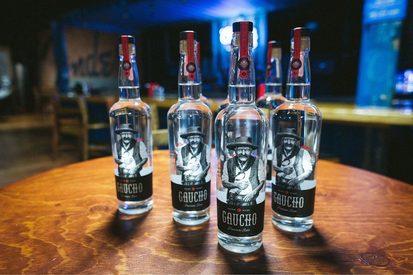 Gaucho Rum bottle design brand application
