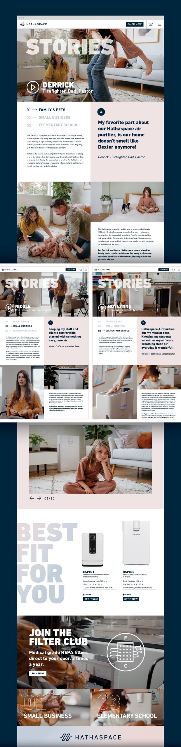 Hathaspace website redesign presentation