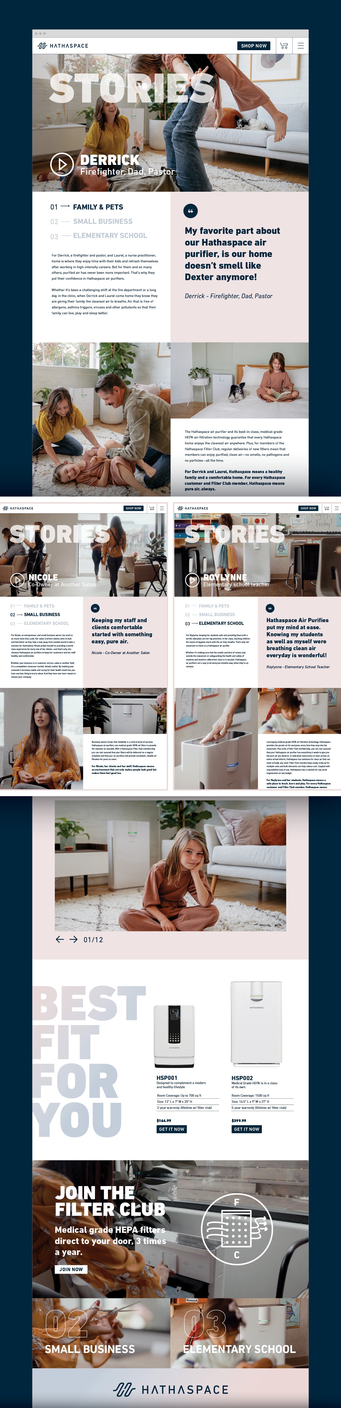 Hathaspace website redesign presentation