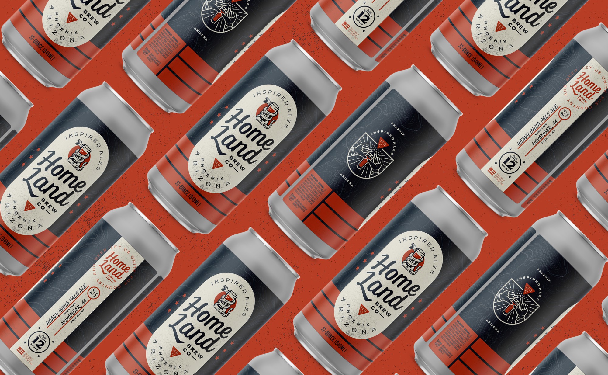 Home Land Brew Co brewery branding variation
