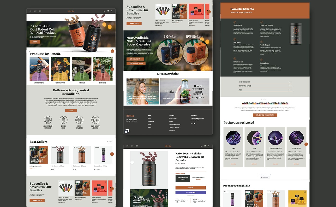 Kimia Wellness website application