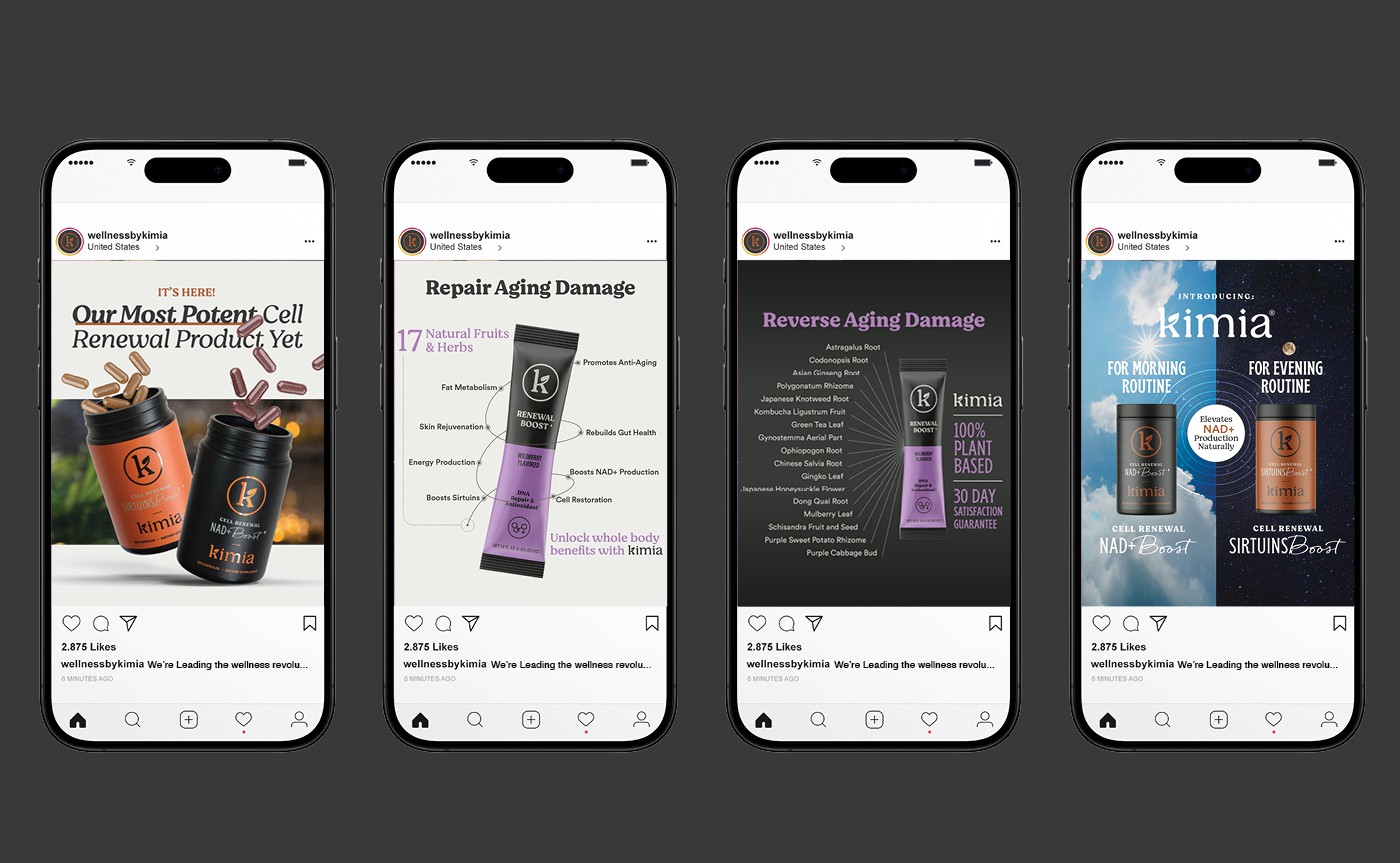 Kimia Wellness social media ads