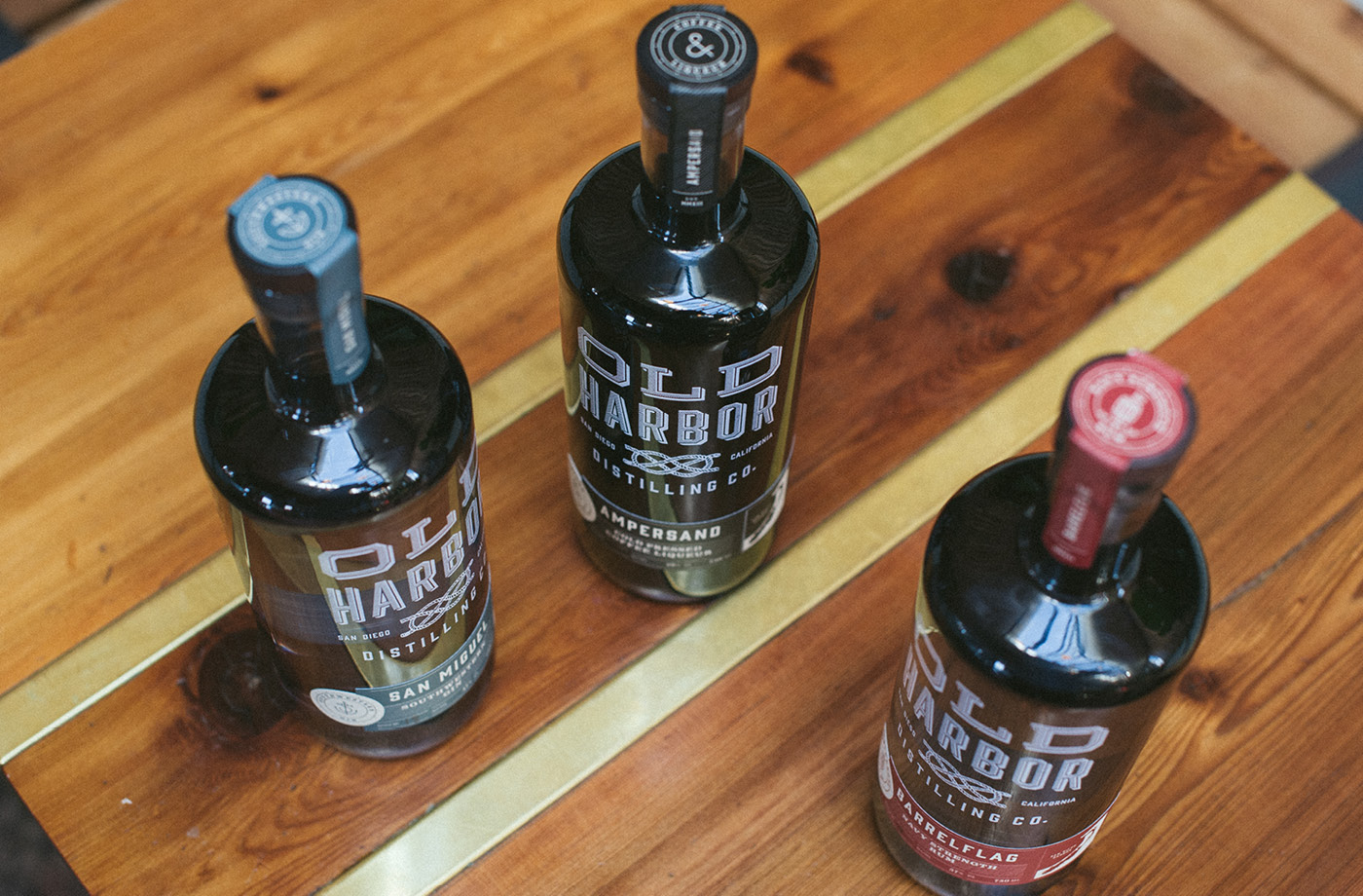 Old Harbor Distilling bottle design detail