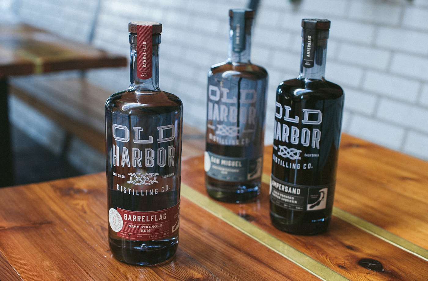 Old Harbor Distilling bottle design example