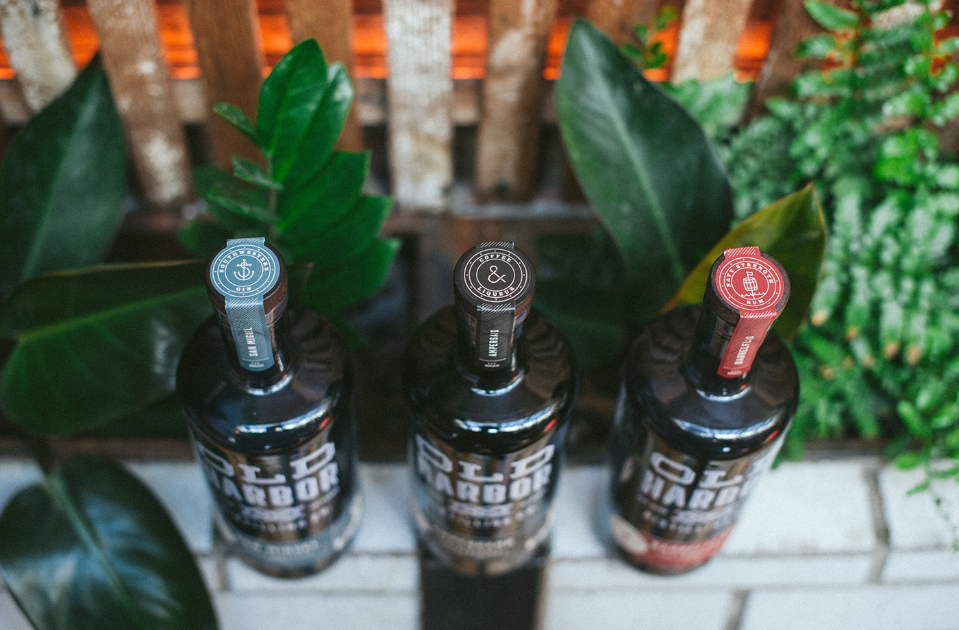 Old Harbor Distilling bottle design variation
