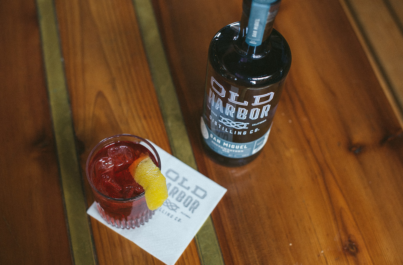 Old Harbor Distilling bottle design execution