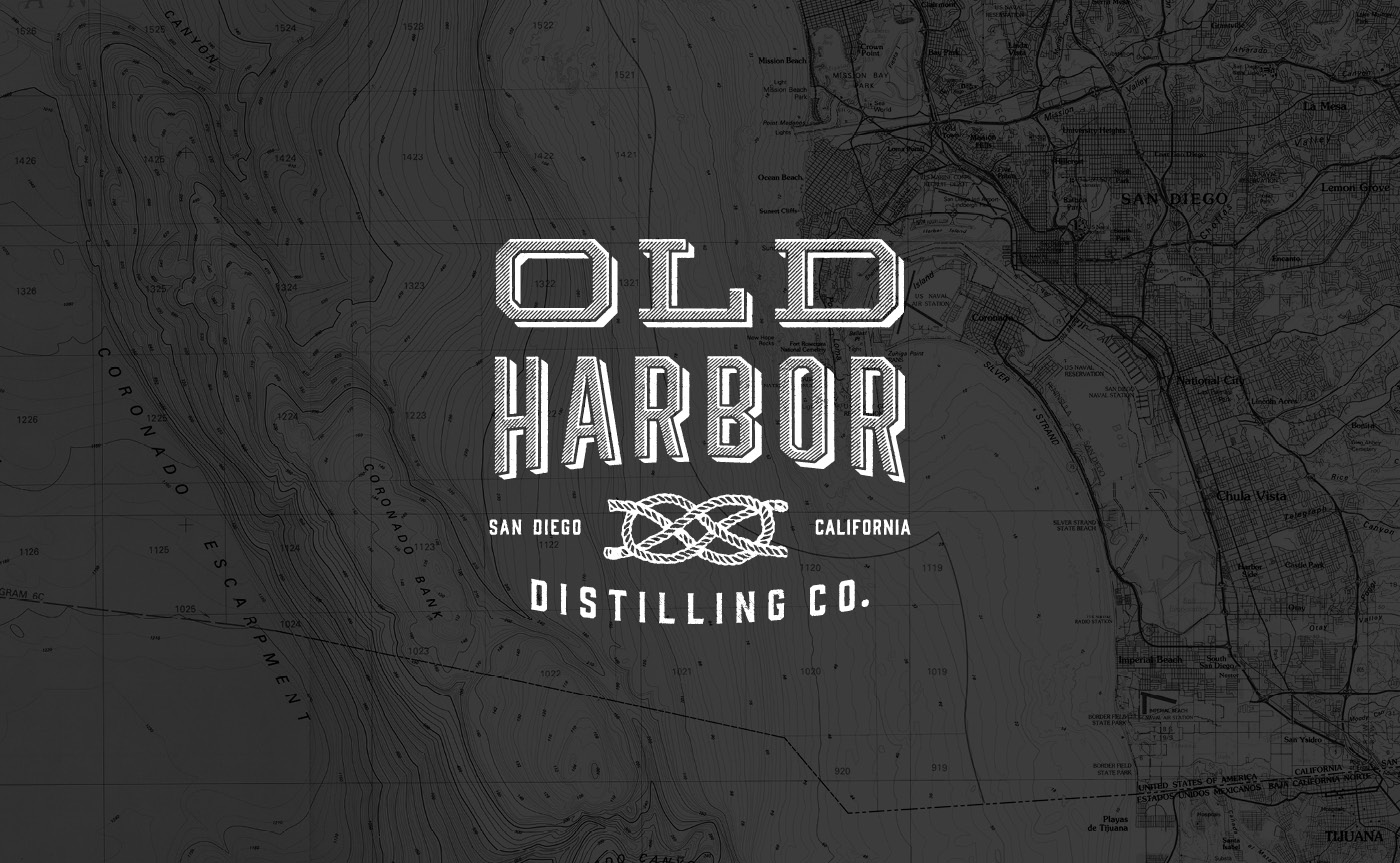 Old Harbor Distilling primary vertical logo