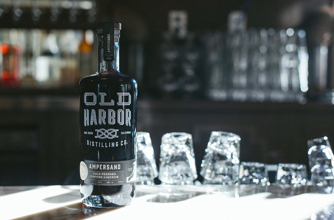 Old Harbor Distilling bottle design brand application