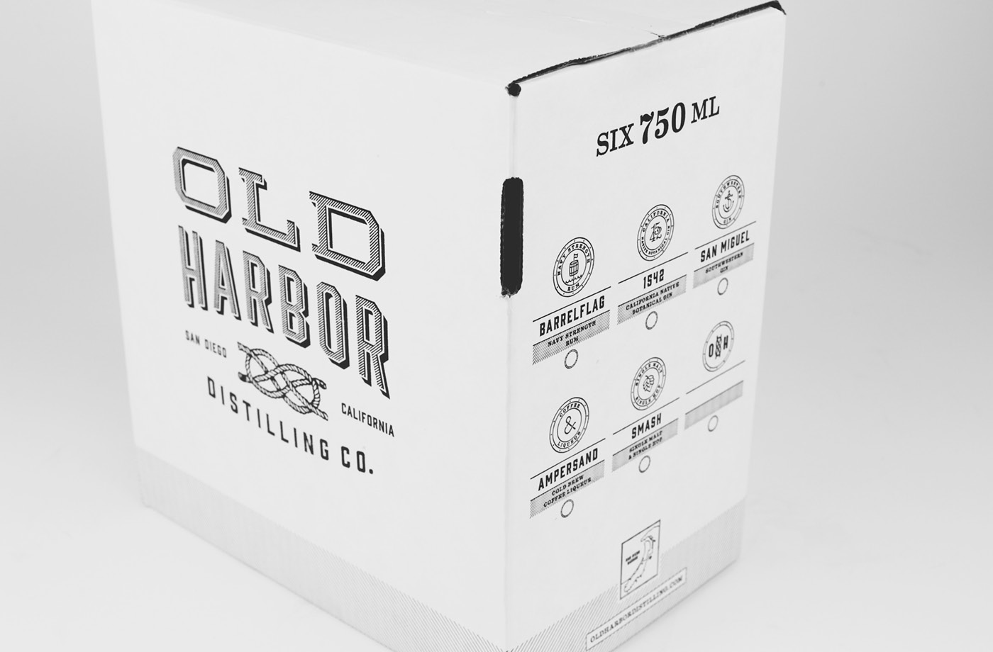 Old Harbor Distilling six pack case application