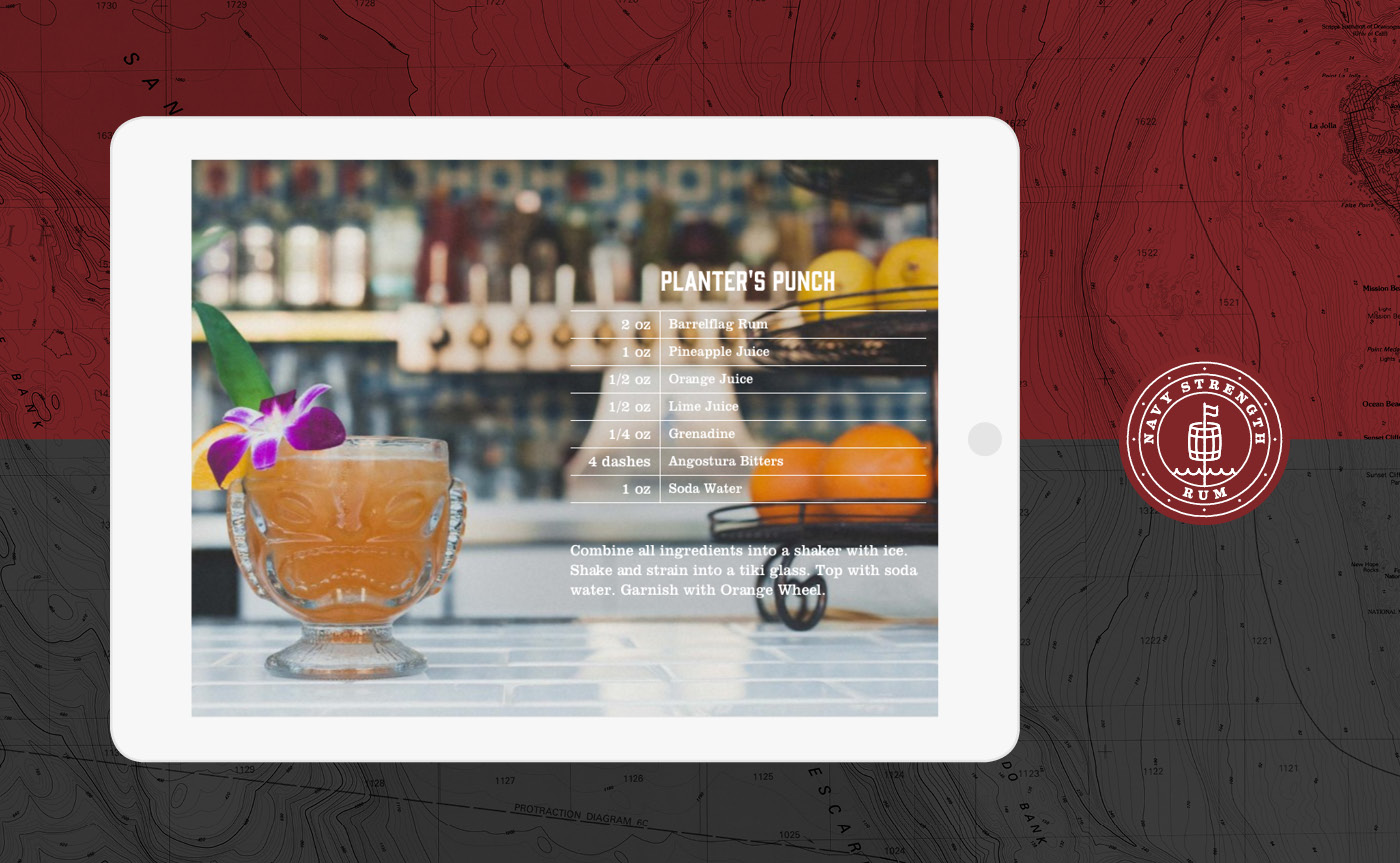Old Harbor Distilling spirits and cocktails page
