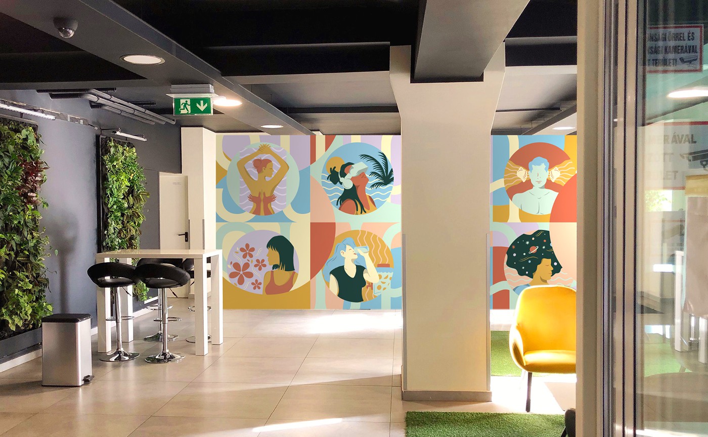 Sway Spa mural design