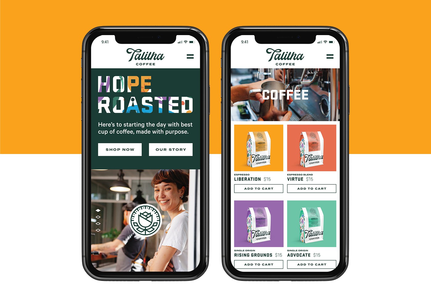 Talitha Coffee website application