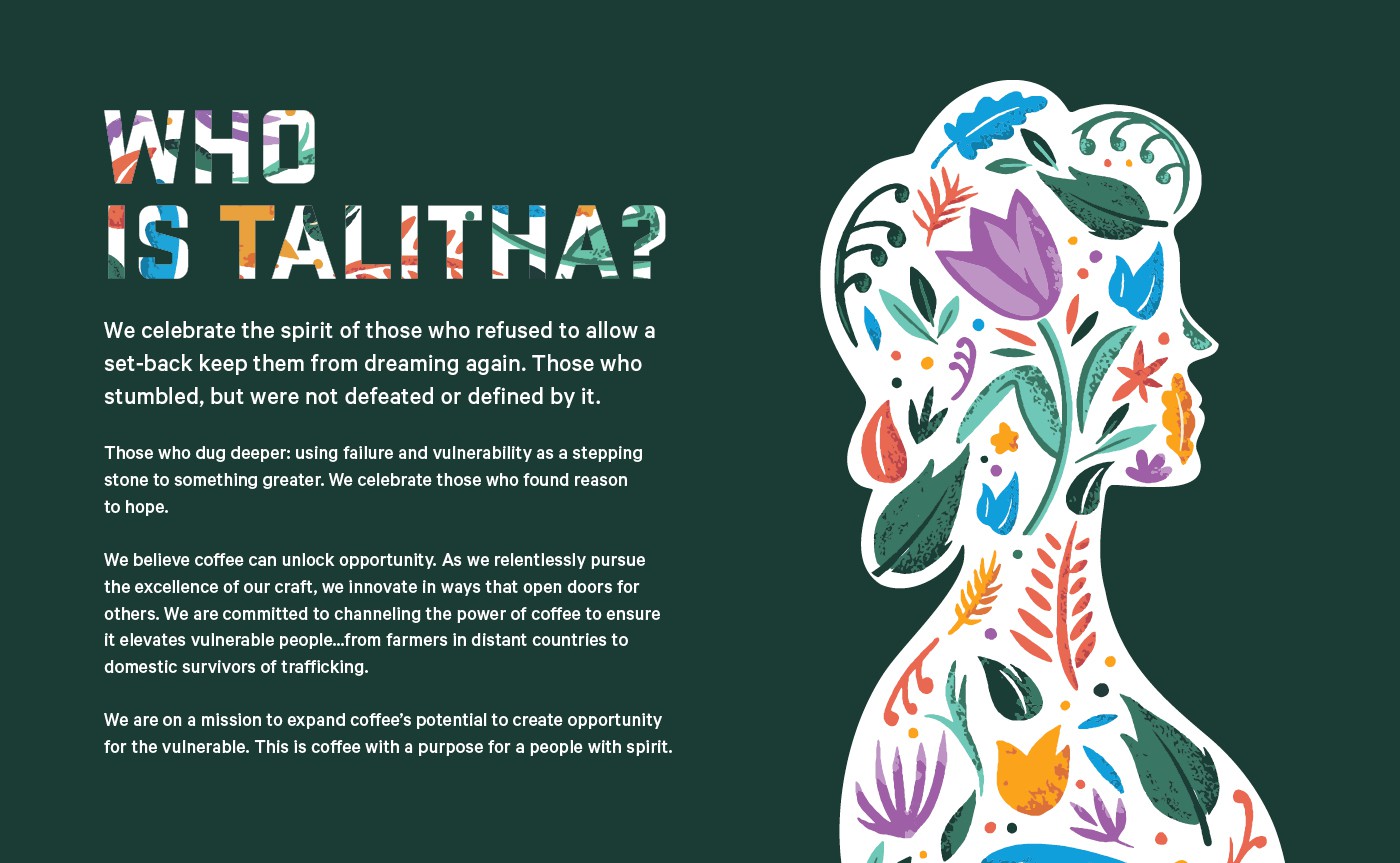 Talitha Coffee logo construction application