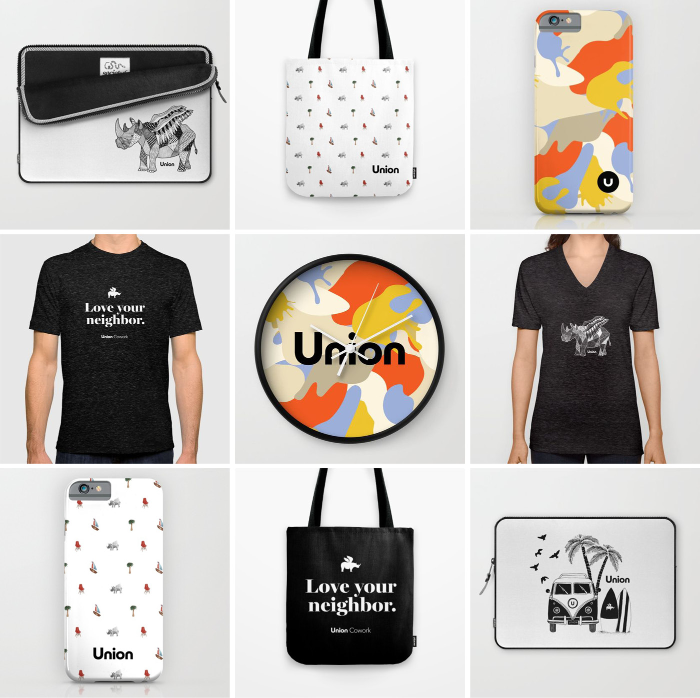 Union Cowork brand buildout detail