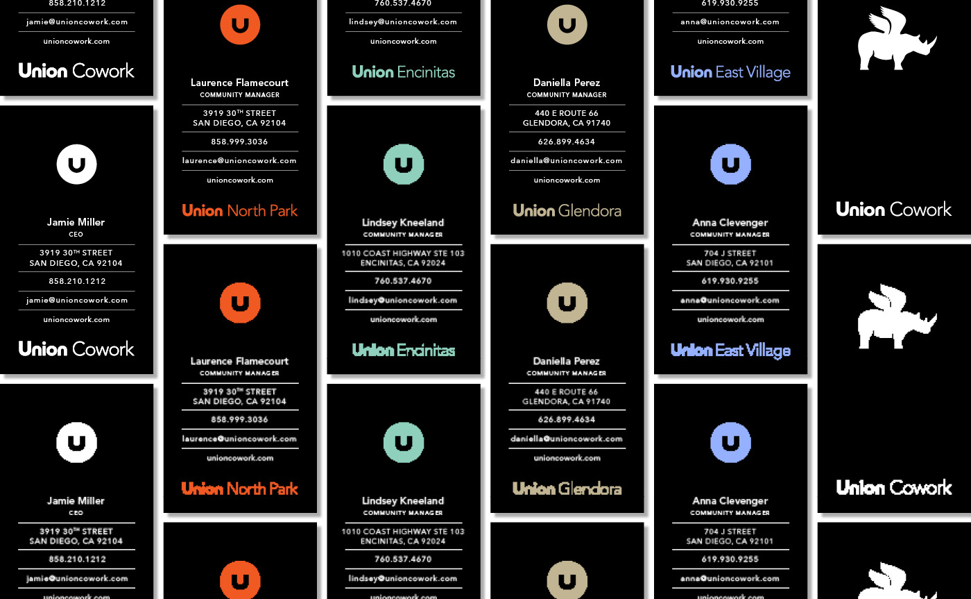 Union Cowork brand buildout mockup