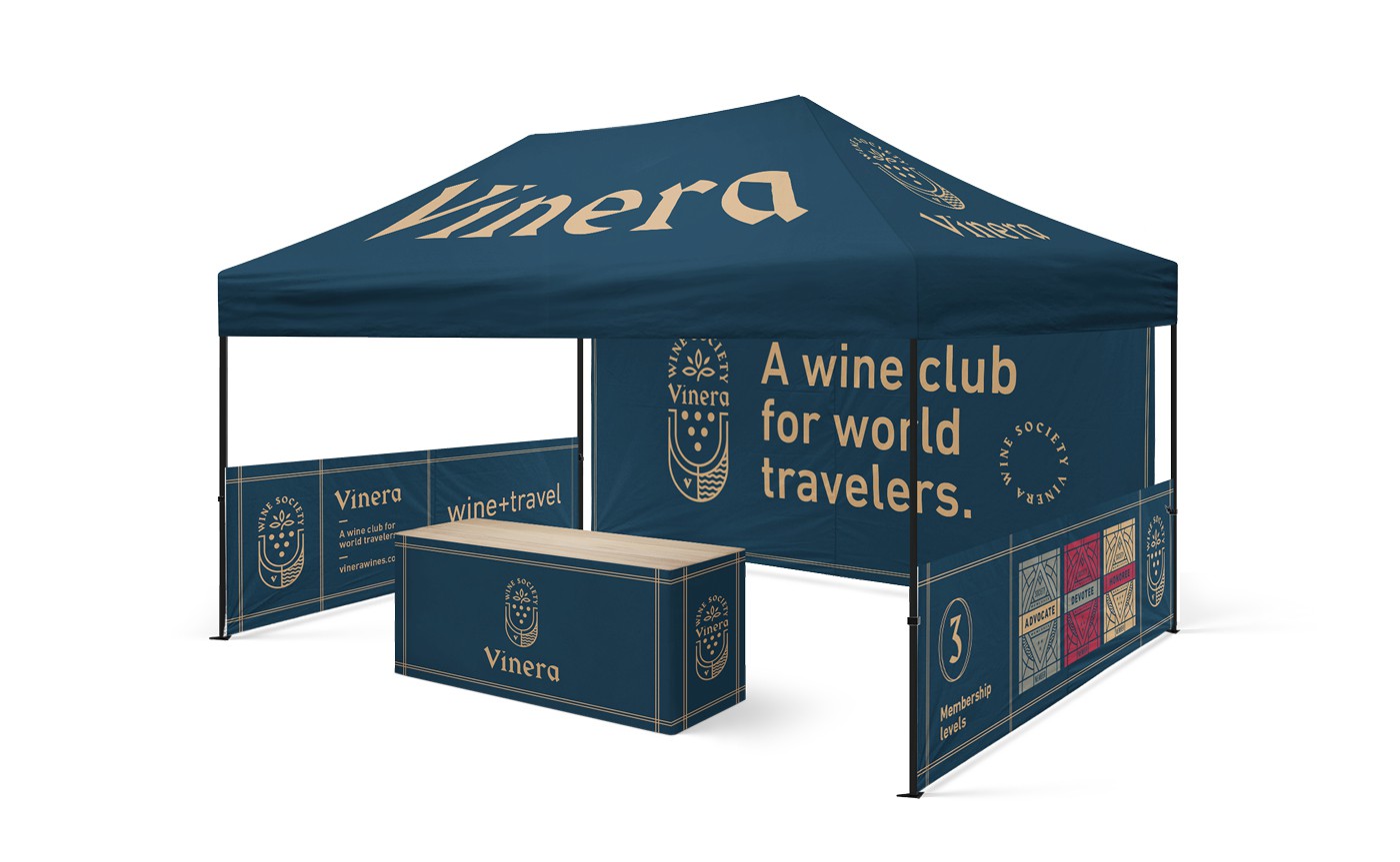 Vinera pin designs and merchandise example