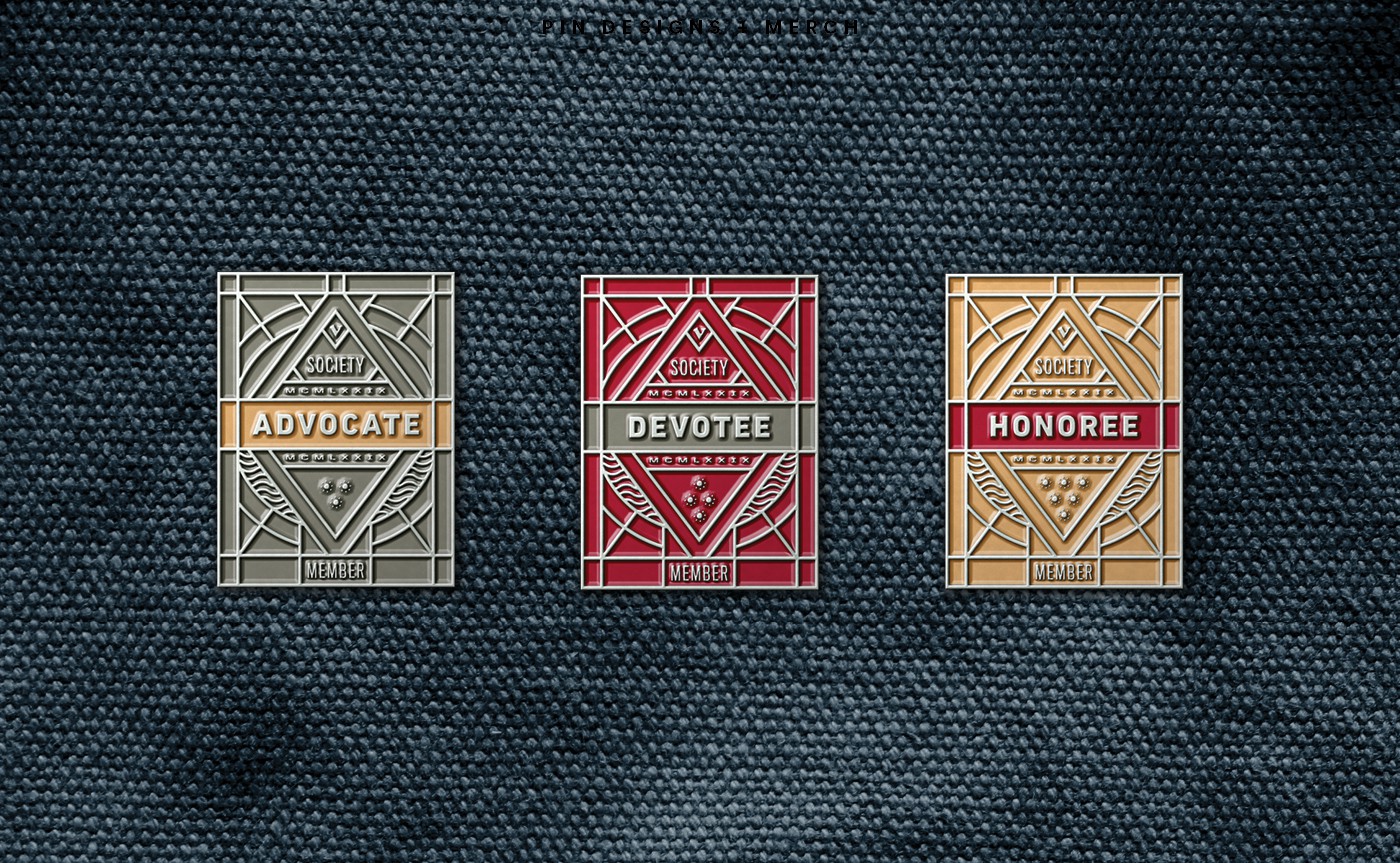 Vinera pin designs and merchandise