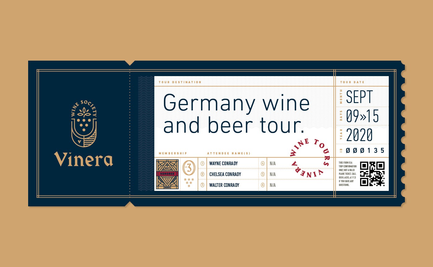 Vinera trip confirmation ticket