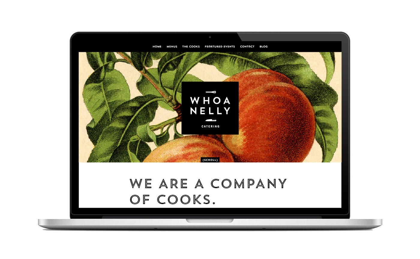 Whoa Nelly catering branding system