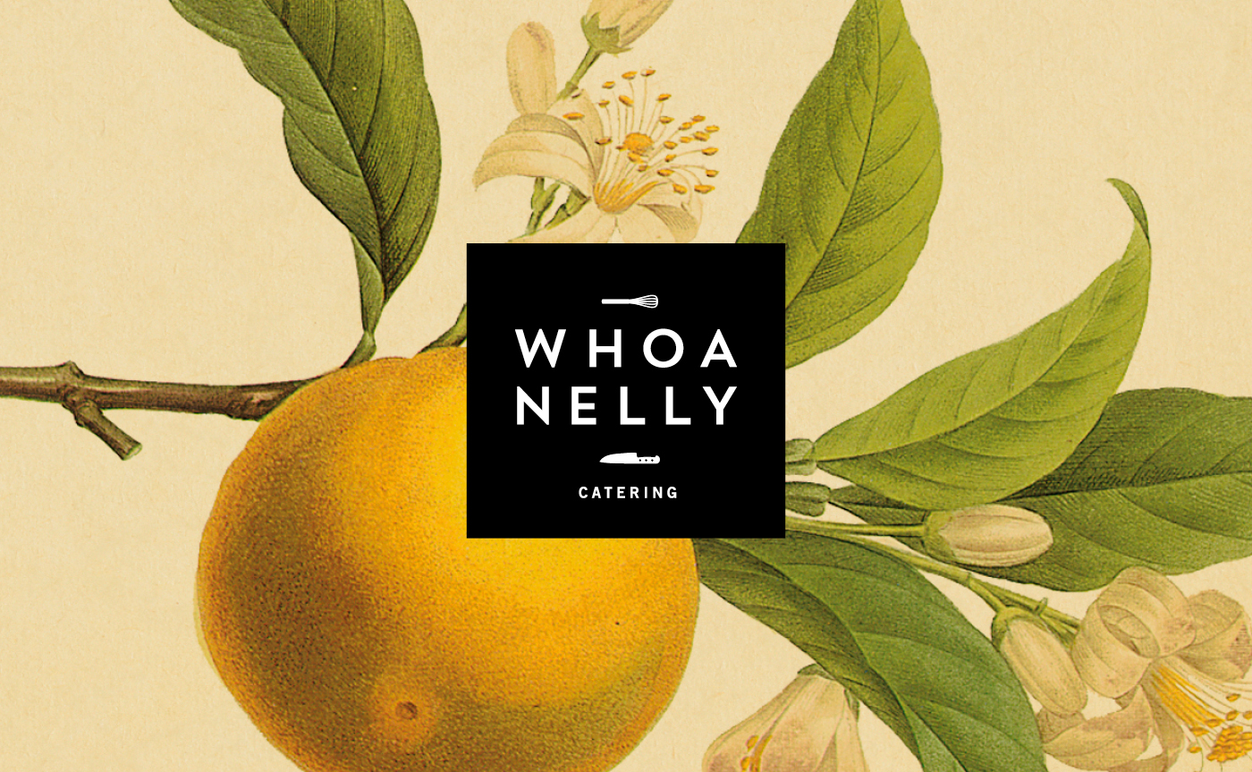Whoa Nelly catering branding application