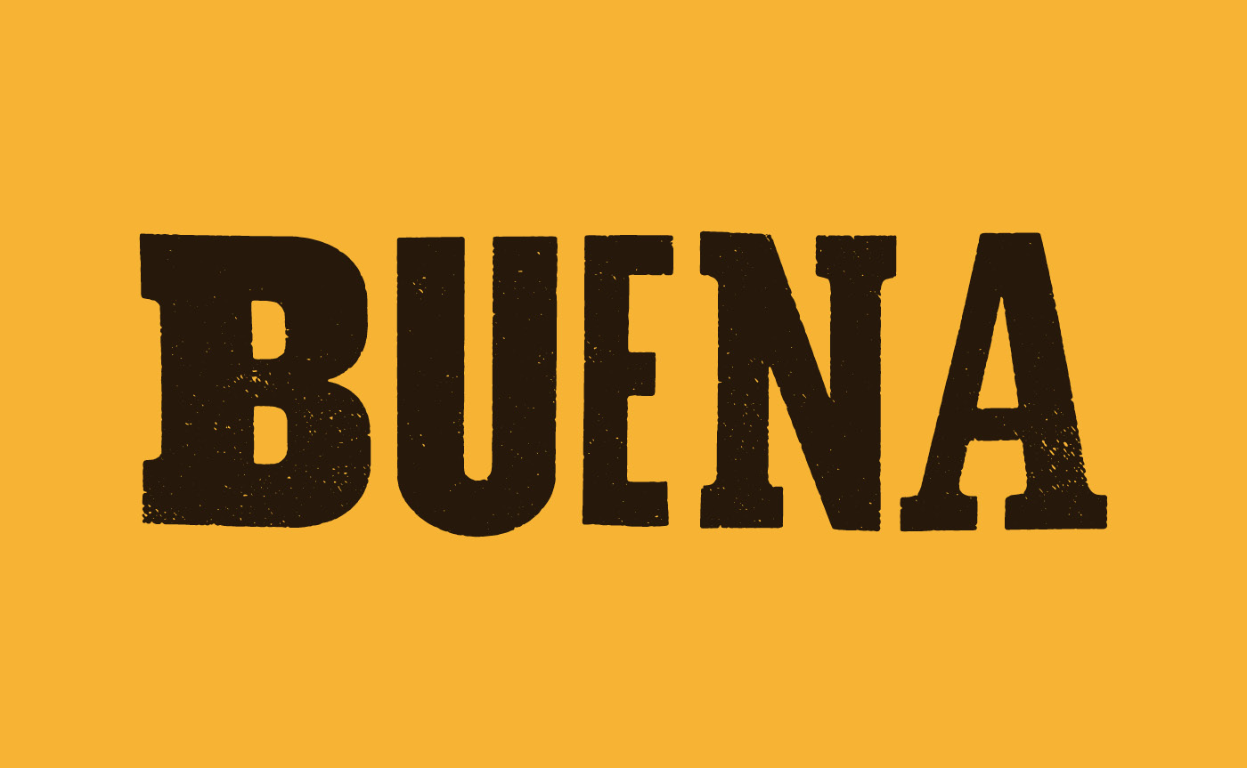 Buena Cerveza custom typography