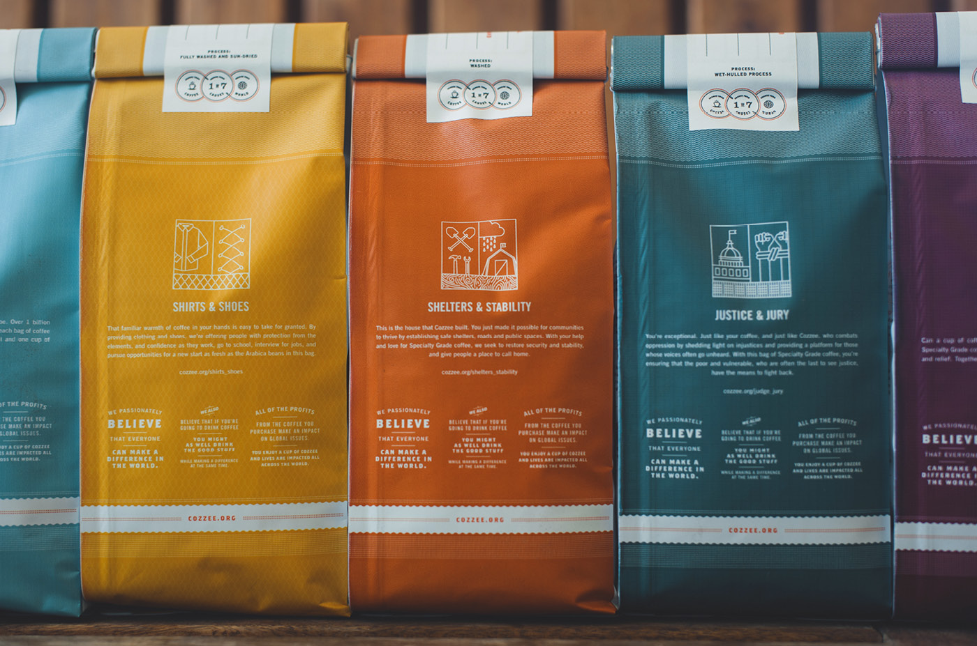 Cozzee Coffee bag design execution