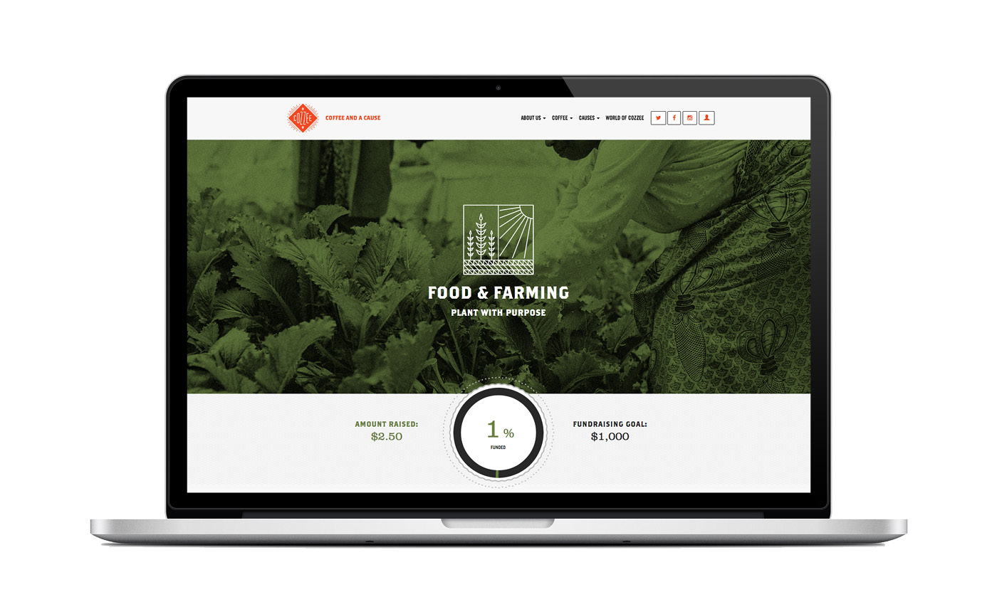 Cozzee Coffee website example